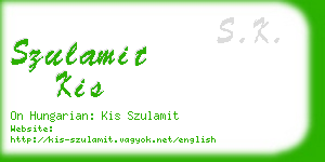 szulamit kis business card